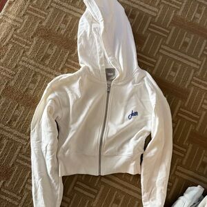 Women's White Hoodie Jacket